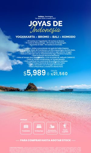 2026- 2027 - JOYAS DE INDONESIA JAVA BALI Y KOMODO - (15D-14N) - Válido hasta agotar stock