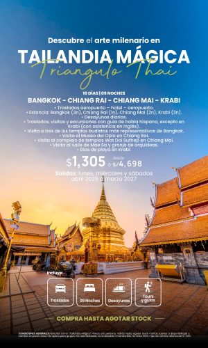 2026 - 2027 - TAILANDIA MÁGICA CON KRABI - (10D-09N) - Válido hasta agotar stock