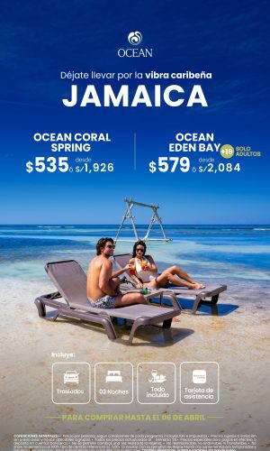 2026 - Ocean - Jamaica - (04D-03N) - Válido hasta el 06 Abril 2026