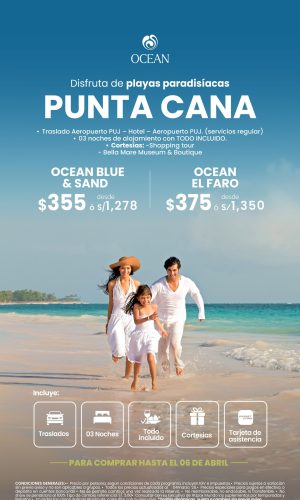 2026 - Ocean - Punta Cana - (04D-03N) - Válido hasta el 05 Abril 2026