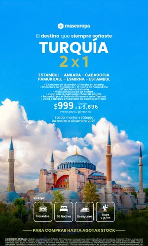 2026 - TURQUÍA 2X1 - (Marzo a Diciembre 2026) - (10D-09N) - Válido hasta agotar stock