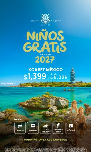 2027 - Xcaret México - Niños Gratis - (04D-03N) - Válido hasta el 21 Diciembre 2026