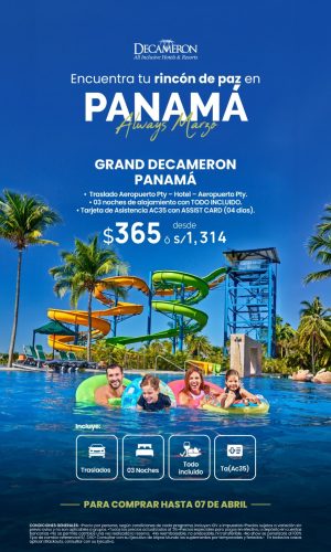 ALWAYS MARZO - Decameron Panamá - (04D-03N) - Válido hasta el 07 de Abril 2026