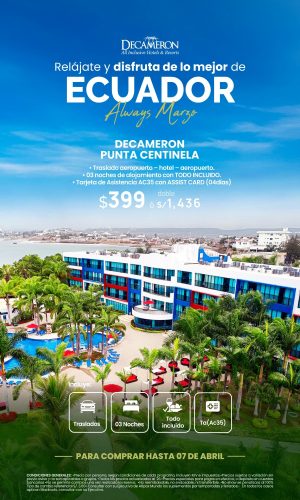 ALWAYS MARZO - Decameron Punta Centinela - (04D-03N) - Válido hasta el 07 de Abril 2026