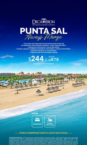 Always Marzo 2026 - Decameron Punta Sal - (03D-02N) - Válido hasta el 31 de Marzo 2026 o hasta agotar stock