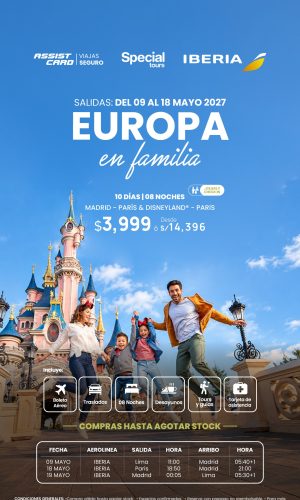 BLOQUEO EUROPA EN FAMILIA - (10D-08N) - (Del 09 al 18 mayo 2027) - Válido hasta agotar stock