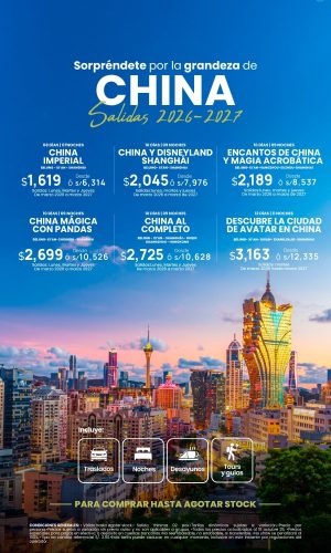 CHINA - 2026-2027 - Válido hasta agotar stock