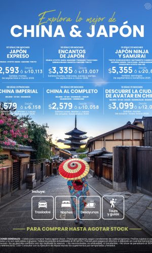 CHINA Y JAPÓN - Válido hasta agotar stock