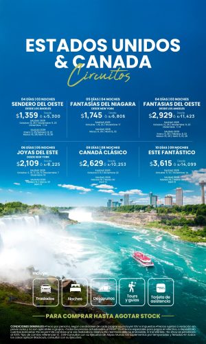 CIRCUITOS - Estados Unidos y Canada - Válido hasta agotar stock