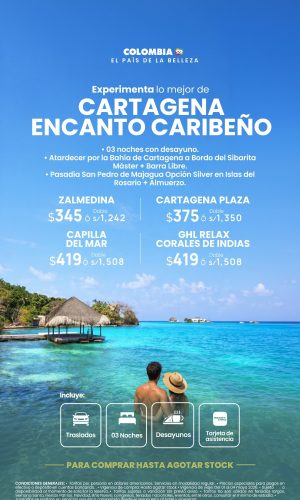 Cartagena Encanto Caribeño - (04D-03N) - (Del 01 al 04 Mayo) - Válido hasta agotar stock
