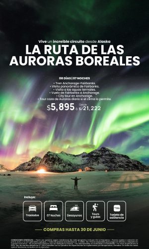 Circuito desde Alaska - Invierno - La ruta de las Auroras Boreales - (08D-07N) - Válido hasta agotar stock