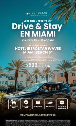 DRIVE & STAY MIAMI - (06D-05N) - Válido hasta agotar stock