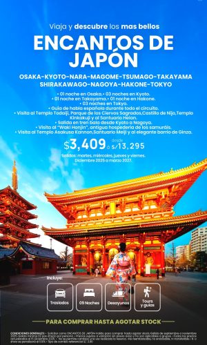 ENCANTOS DE JAPON - Válido hasta agotar stock