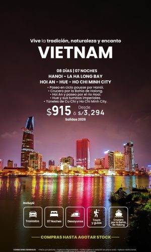 ENCANTOS DE VIETNAM - (08D-07N) - Válido hasta agotar stock