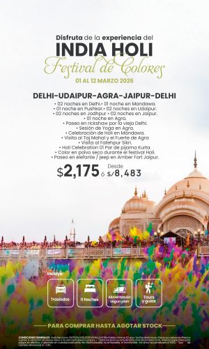 EXPERIENCIA HOLI 2026 EN RAJASTÁN - (12 días) - Válido hasta agotar stock