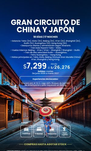 GRAN CIRCUITO DE CHINA Y JAPON - (18D-17N) - Válido hasta agota stock