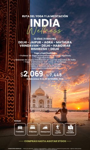 INDIA WELLNESS RUTA DEL YOGA Y LA MEDITACIÓN - (12D-11N) - Válido hasta agotar stock