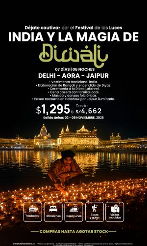 INDIA Y LA MAGIA DE DIWALI - (07D-06N) - Válido hasta agotar stock