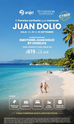 Juan Dolio vía Arajet - (04D-03N) - (Del 07 al 10 Septiembre 2026) - Válido hasta agotar stock