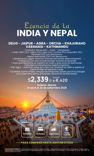LA ESENCIA DE LA INDIA Y NEPAL - (14D-13N) - Válido hasta agotar stock