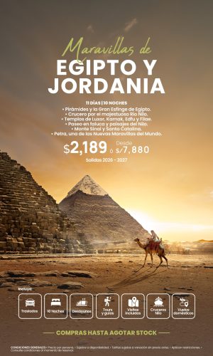 MARAVILLAS DE EGIPTO Y JORDANIA - (11D-10N) - Válido hasta agotar stock