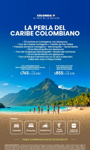 Oferta de Verano - Cartagena - La Perla del caribe Colombiano - (08D-07N) - Váldio hasta el 30 de Mayo 2026