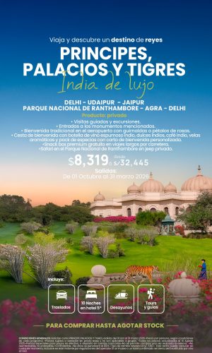 PRINCIPES , PALACIOS Y TIGRES - (11D-10N) - Válido hasta agotar stock