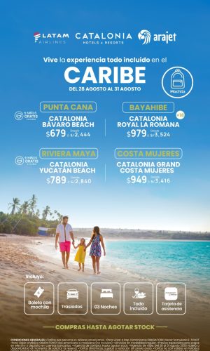 PROMOCIONES CATALONIA CON AÉREO - (04D-03N) - Válido hasta agotar stock