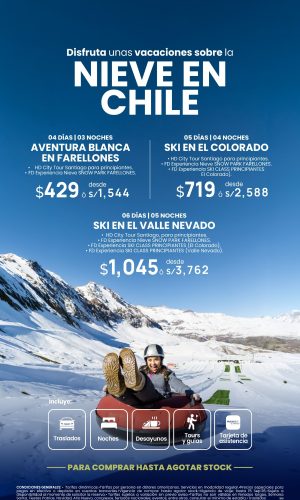 Promoción NIEVE EN CHILE - Válido hasta agotar stock