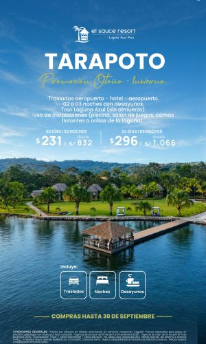 Promocion Otoño Invierno 2026 - Tarapoto Sauce Resort - Válido del 01 de Abril al 30 Setiembre 2026