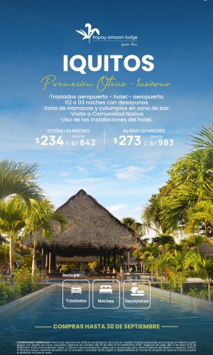 Promocion Otoño Invierno - Iquitos Selva - Irapay Amazon Lodge - Válido del 01 de Abril al 30 Setiembre 2026
