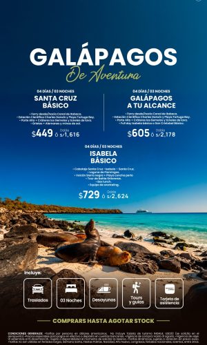 Promociones Galápagos - (04D-03N) - Válido hasta agotar stock o hasta 15 Diciembre 2026