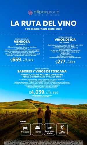 Promociones - LA RUTA DEL VINO - Válido hasta agotar stock