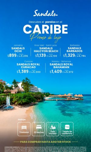 Promociones Sandals - Válido hasta agotar stock