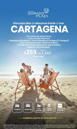 RUTAS DORADAS CARTAGENA - (04D-03N) - Válido del 26 Marzo hasta 31 Mayo 2026