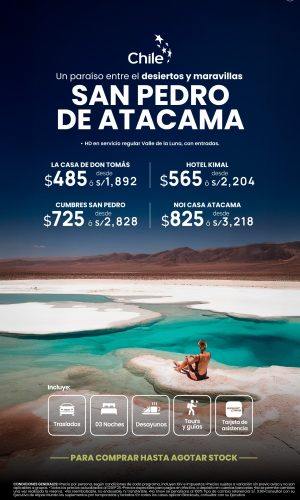 SAN PEDRO DE ATACAMA (04 días) - Válido hasta agotar stock