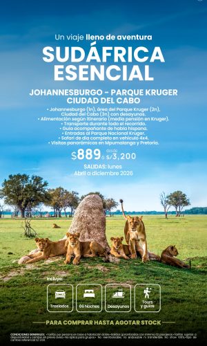 SUDÁFRICA ESENCIAL - (07D-06N) - Válido hasta agotar stock