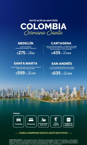 Semana Santa en Colombia - (Del 02 al 05 de Abril) - Válido hasta agotar stock