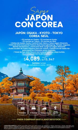 Súper Japón con Corea - (11D-10N) - Válido hasta agotar stock