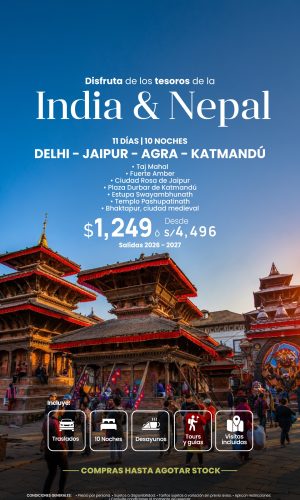 TESOROS DE INDIA Y NEPAL - (11D-10N) - Válido hasta agotar stock