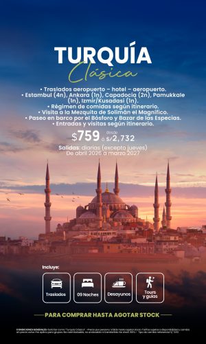 TURQUÍA CLÁSICA - (10D-09N) - Válido hasta agotar stock