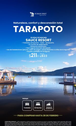 Tarapoto Sauce Resort - (3D-2N) - Válido hasta el 28 de Febrero de 2026