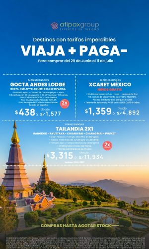 VIAJA + PAGA - Válido del 29 Junio al 11 Julio 2026