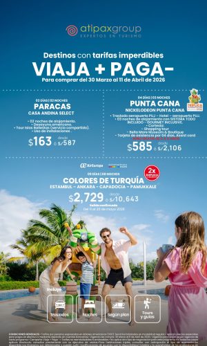 VIAJA + PAGA - Válido del 30 Marzo al 11 Abril 2026